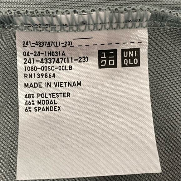 Uniqlo Gray Long Sleeve Top Shirt Size L - Picture 6 of 10
